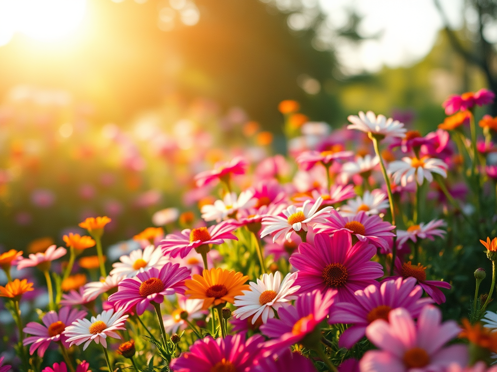 Daisies grow well in Wānaka.
AI generated beautiful flower landscape. 